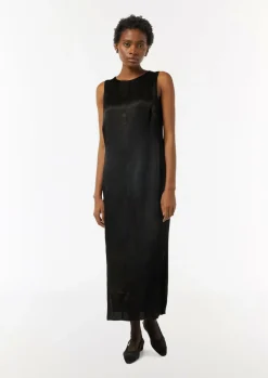 Kleid mit Crépestruktur und Schlitzen-Comma Sale