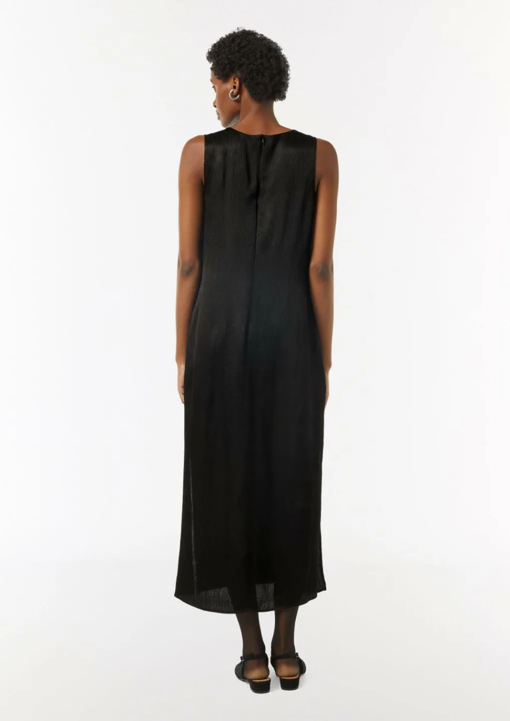 Kleid mit Crépestruktur und Schlitzen-Comma Sale