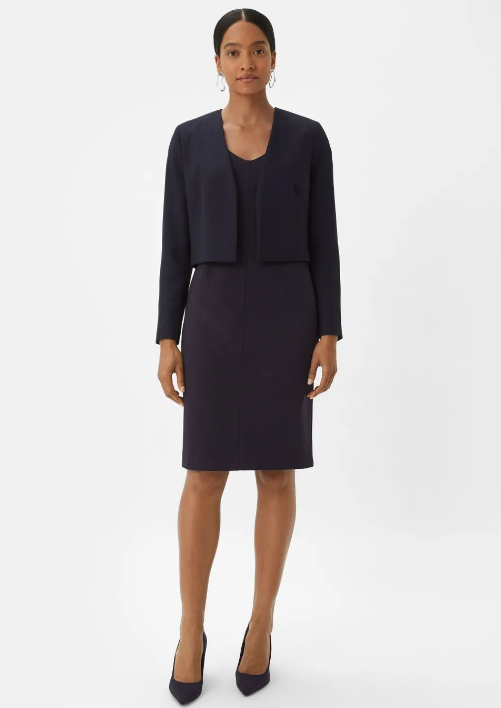 Kleid mit Kappärmeln-Comma Fashion