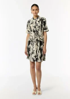 Kleid mit Knopfleiste und Hemdkragen-Comma Online