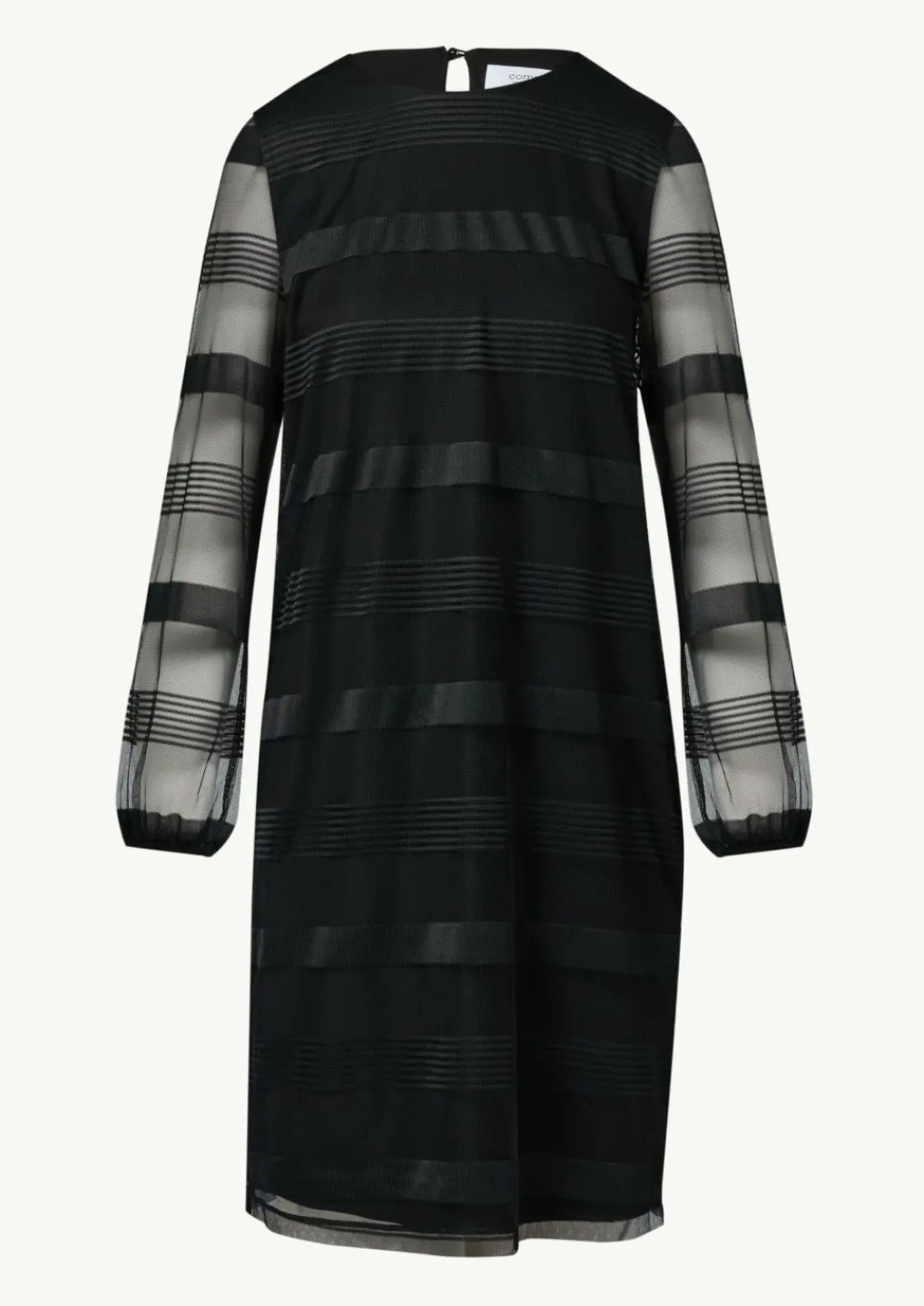 Kleid mit Mesh und Rundhalsausschnitt-Comma Best