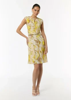 Kleid mit Riegel-Detail und Kappärmeln-Comma New
