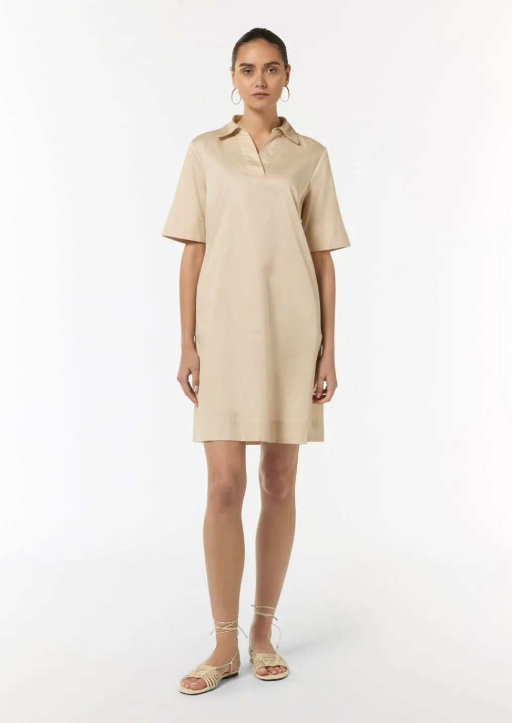 Kleid mit Tunika-Ausschnitt und Hemdkragen-Comma Sale