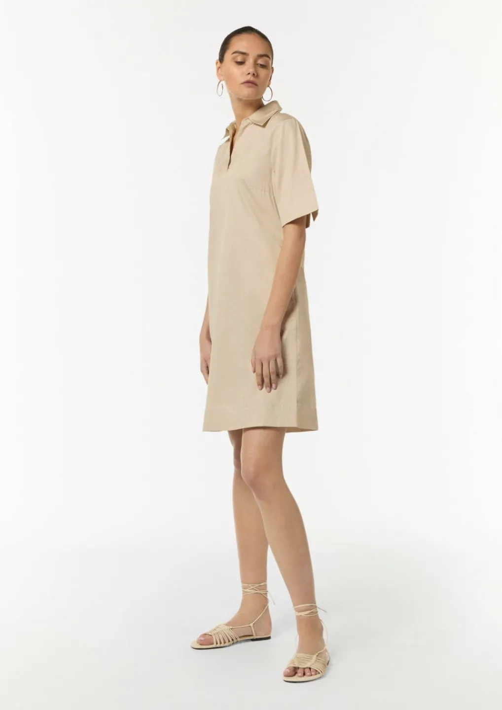 Kleid mit Tunika-Ausschnitt und Hemdkragen-Comma Sale