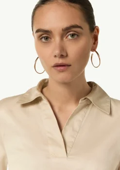 Kleid mit Tunika-Ausschnitt und Hemdkragen-Comma Sale
