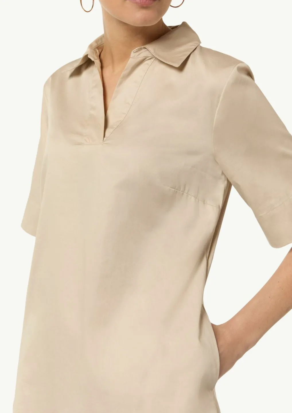 Kleid mit Tunika-Ausschnitt und Hemdkragen-Comma Sale