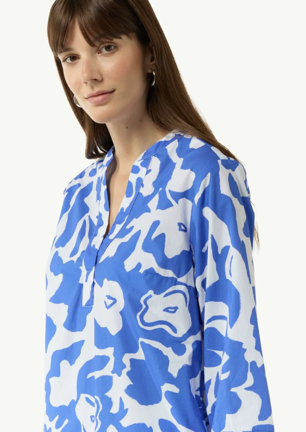 Kleid mit Tunika-Ausschnitt und All-over-Print-Comma Sale