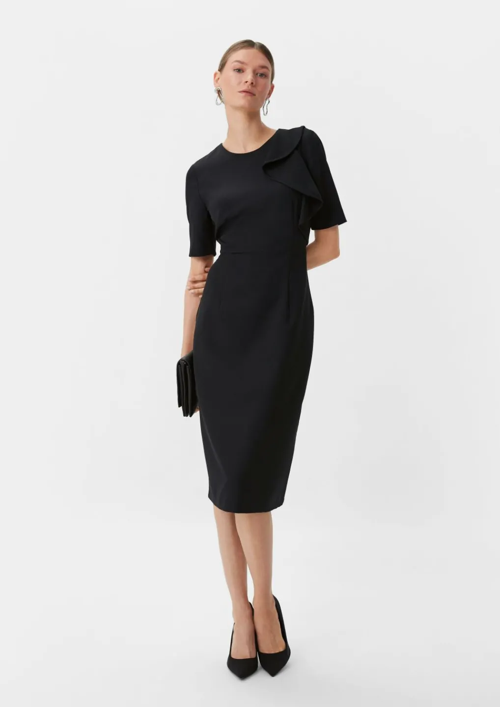 Kleid mit Volant-Detail-Comma Hot