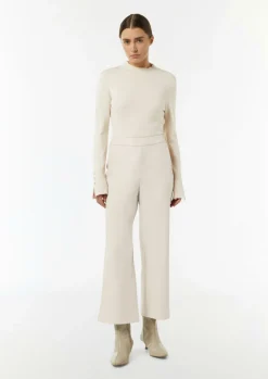 Kunstleder-Hose mit Flared Leg-Comma Sale