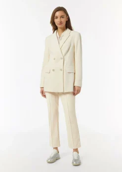 Kunstleder-Hose mit Teilungsnähten und Flared Leg-Comma Sale