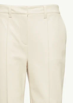 Kunstleder-Hose mit Teilungsnähten und Flared Leg-Comma Sale