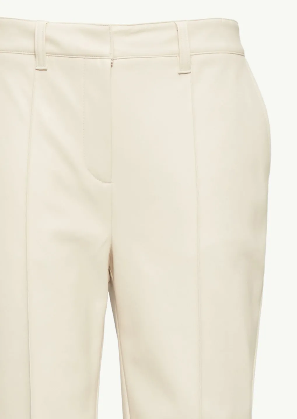 Kunstleder-Hose mit Teilungsnähten und Flared Leg-Comma Sale