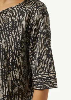 Kurzarm-Bluse mit All-over-Print-Comma Discount