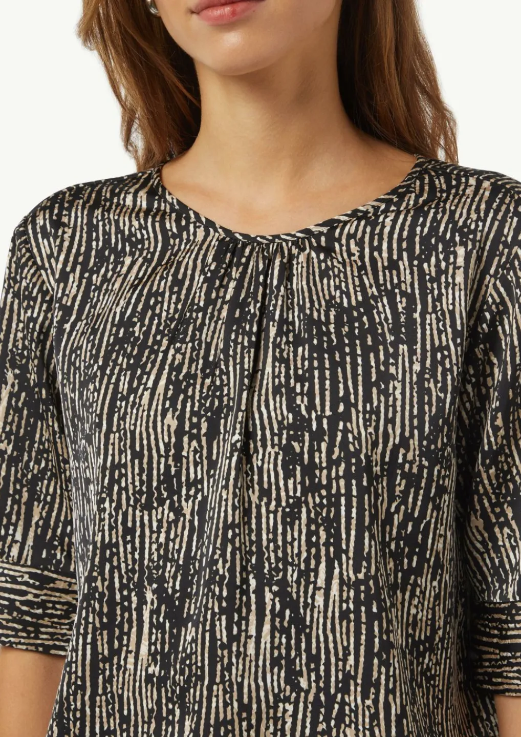 Kurzarm-Bluse mit All-over-Print-Comma Discount