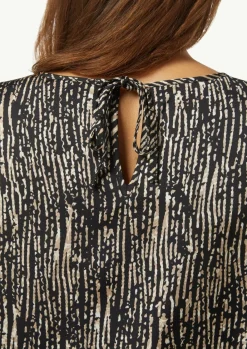 Kurzarm-Bluse mit All-over-Print-Comma Discount