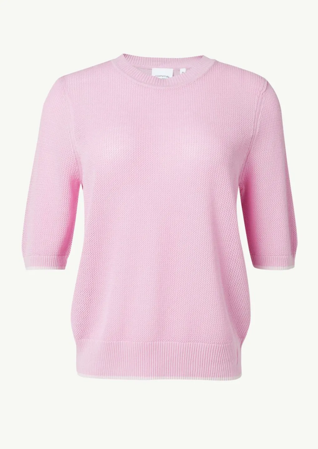 Kurzarmpullover aus Ajourstrick-Comma Fashion