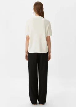 Kurzarmpullover mit Stehkragen-Comma Fashion