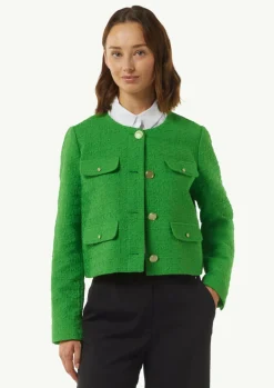 Kurze Bouclé-Jacke aus Baumwolle-Comma Fashion