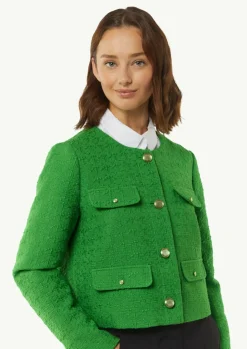 Kurze Bouclé-Jacke aus Baumwolle-Comma Fashion