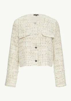 Kurze Boucléjacke mit Glitzergarn-Comma Hot