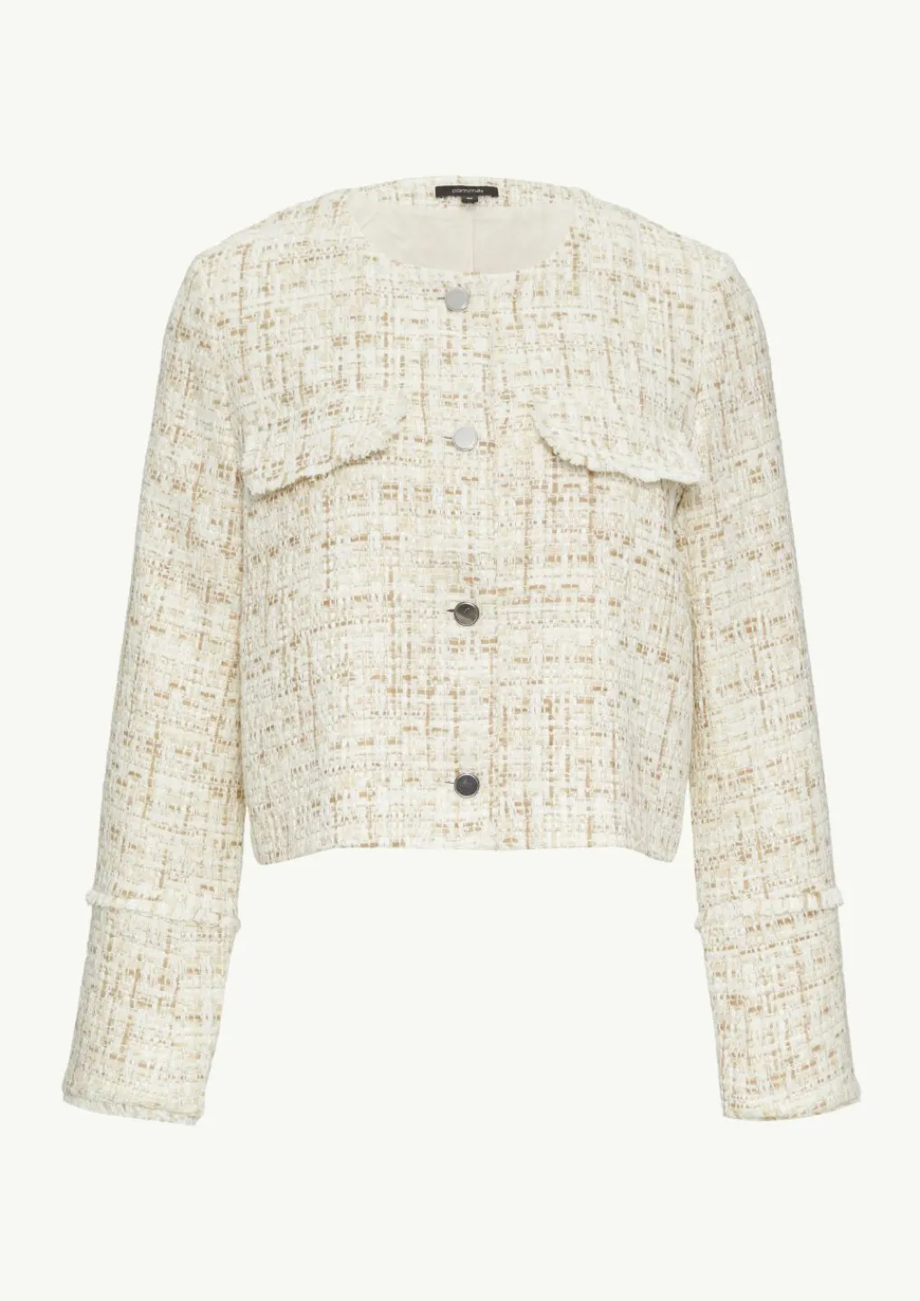 Kurze Boucléjacke mit Glitzergarn-Comma Hot