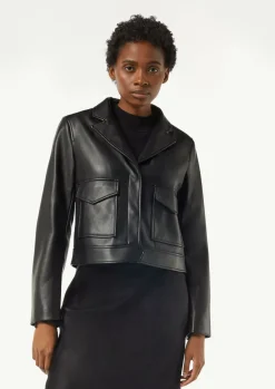 Kurze Jacke in Lederoptik-Comma Sale