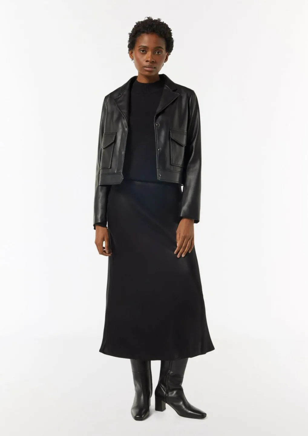 Kurze Jacke in Lederoptik-Comma Sale