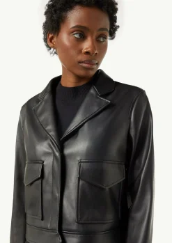 Kurze Jacke in Lederoptik-Comma Sale