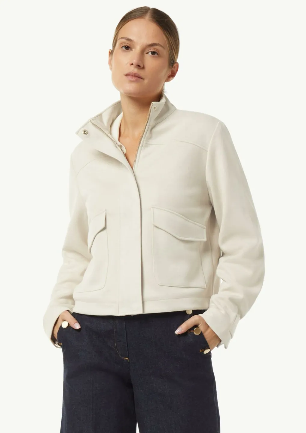 Kurze Jacke in Wildleder-Optik-Comma Fashion