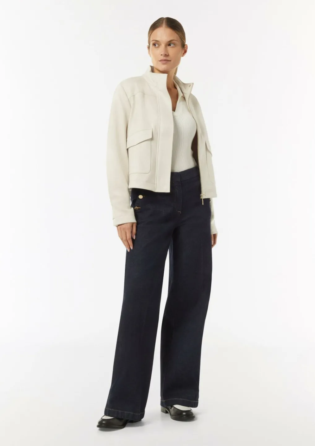 Kurze Jacke in Wildleder-Optik-Comma Fashion