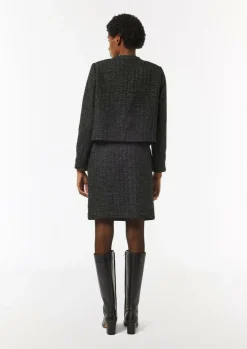 Kurzer Bouclé-Rock mit Glitzergarn-Comma Sale