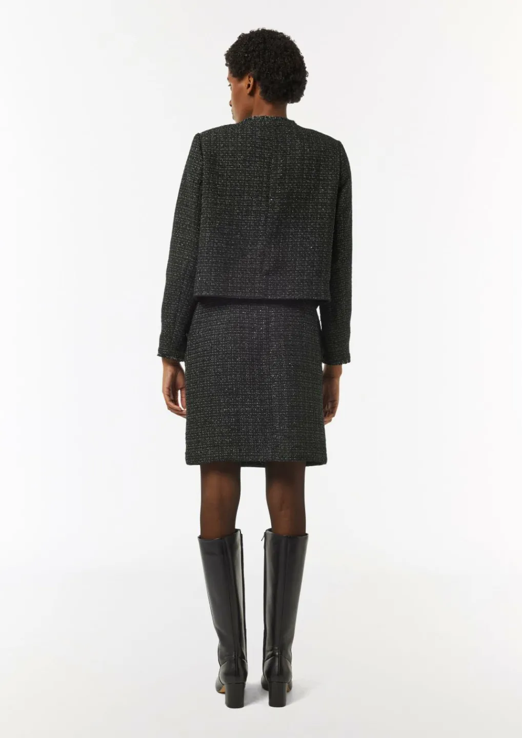 Kurzer Bouclé-Rock mit Glitzergarn-Comma Sale