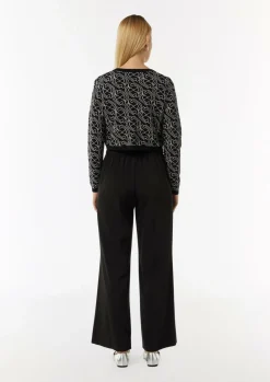 Kurzer Feinstrickcardigan mit grafischem Muster-Comma Best