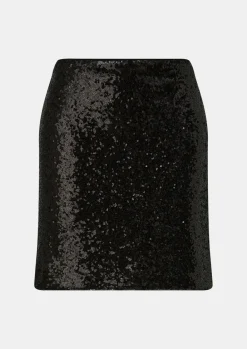 Kurzer Mesh-Rock mit Pailletten-Comma Sale