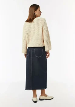 Kurzer Strickpullover mit Ballon-Ärmeln-Comma Online