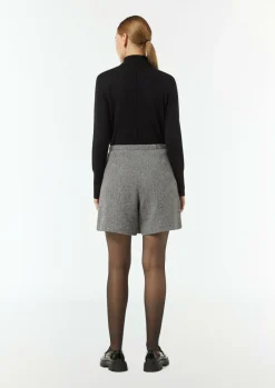 Kurzer Wollmix-Skort in Wickeloptik-Comma Fashion