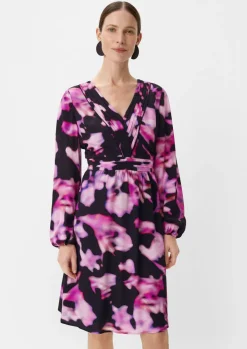 Kurzes Kleid mit Allovermuster-Comma Best