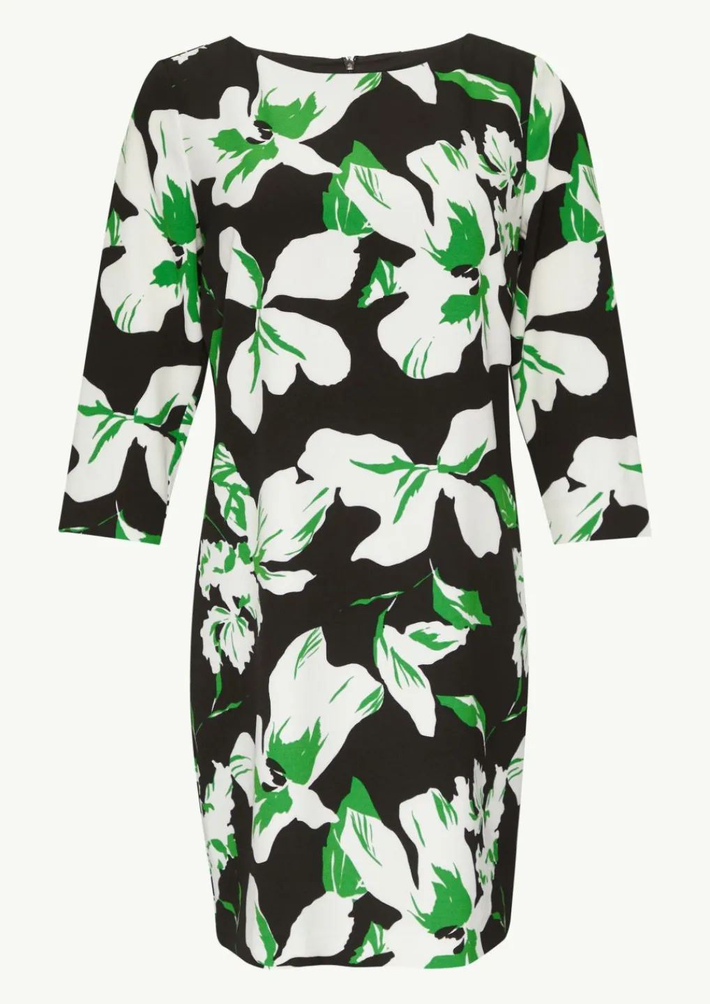 Kurzes Kleid mit All-over-Print-Comma New