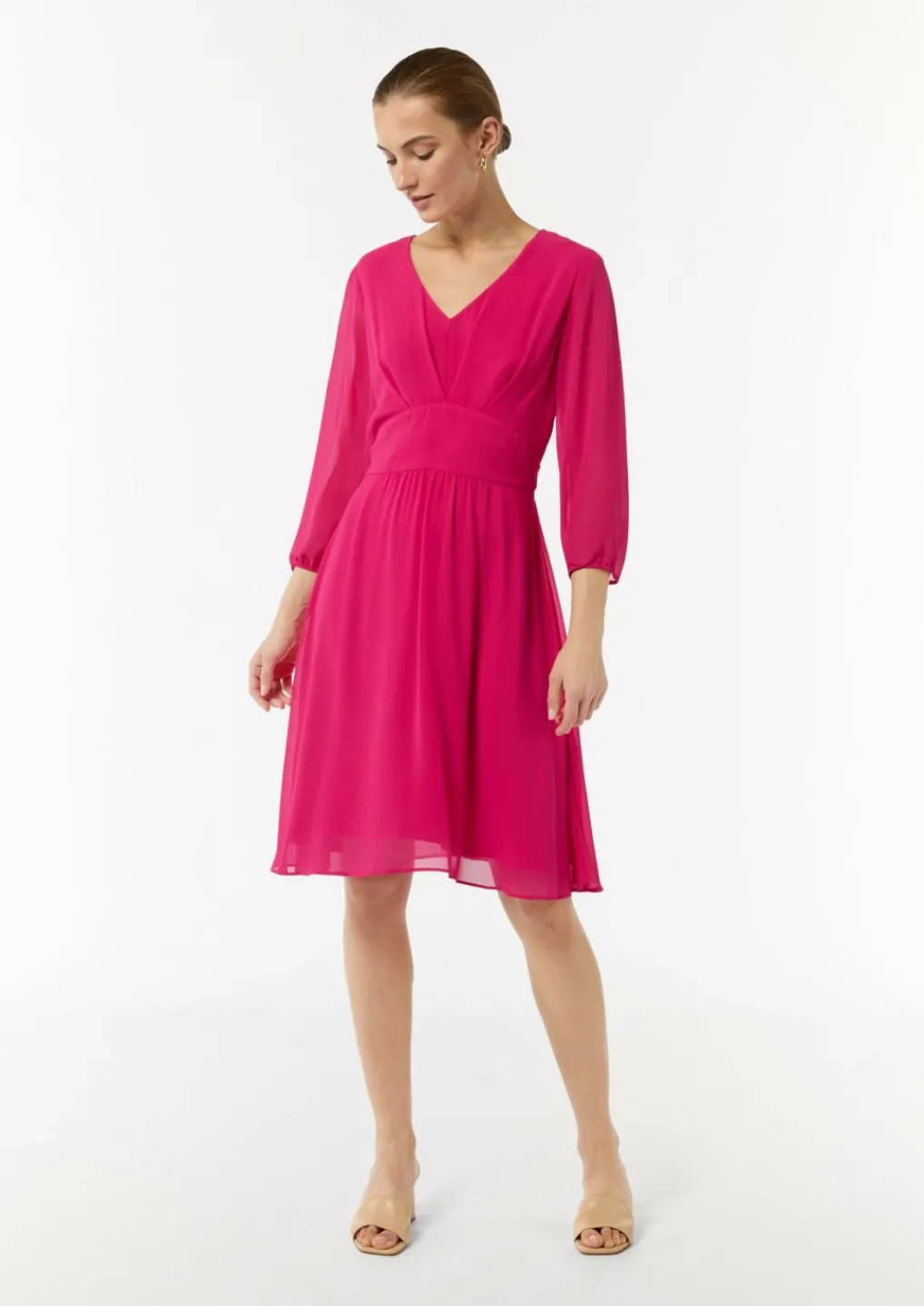 Kurzes Kleid mit Bindegürtel-Comma Online