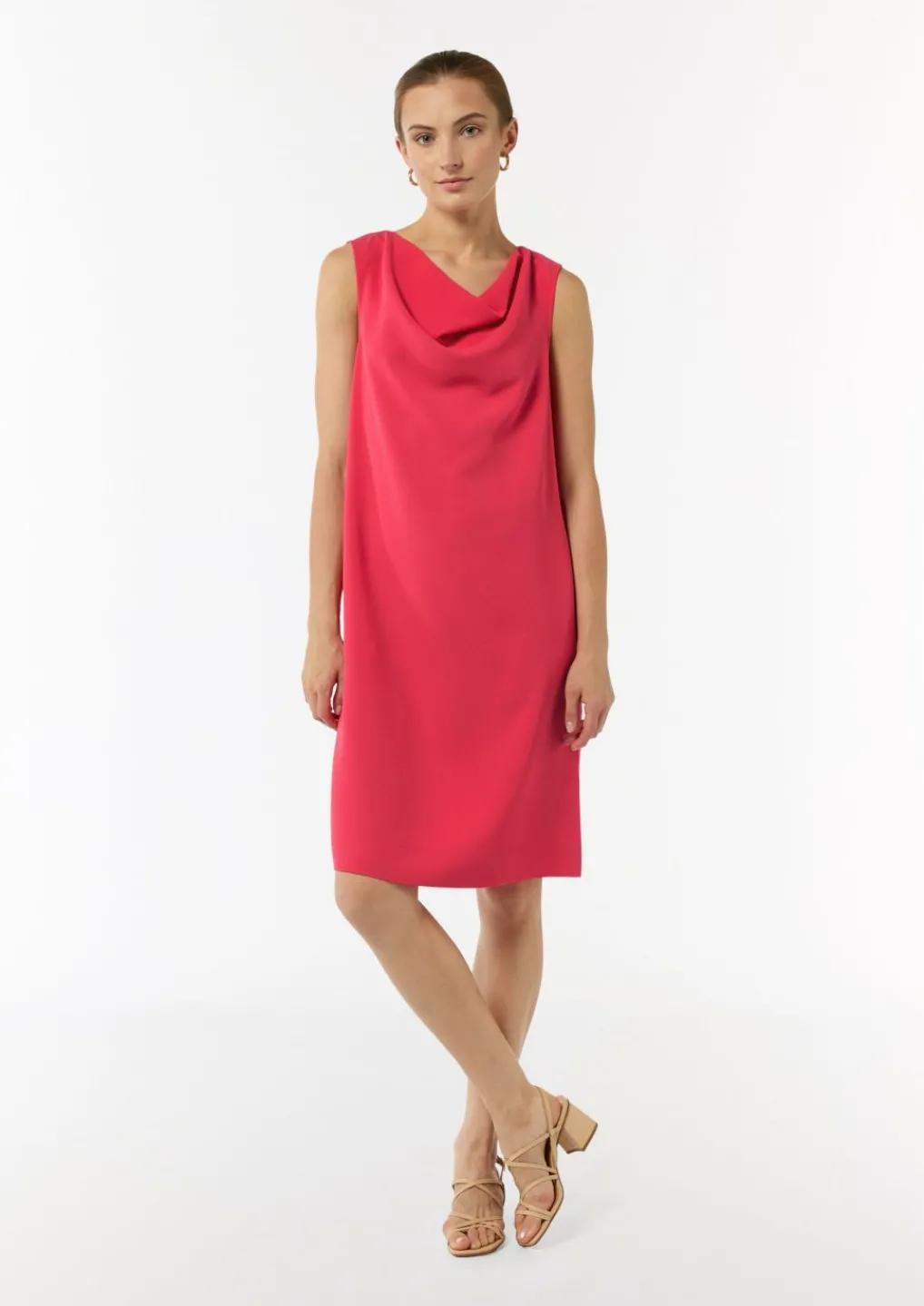 Kurzes Kleid mit Crêpestruktur-Comma Clearance
