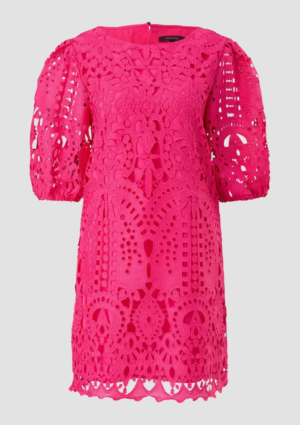 Kurzes Kleid mit Lochstickerei-Comma Outlet
