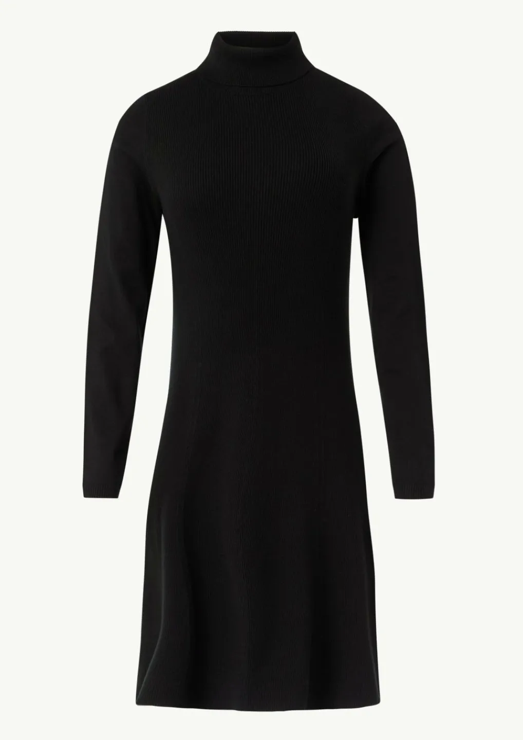 Kurzes Rippstrickkleid mit Turtleneck-Comma Online