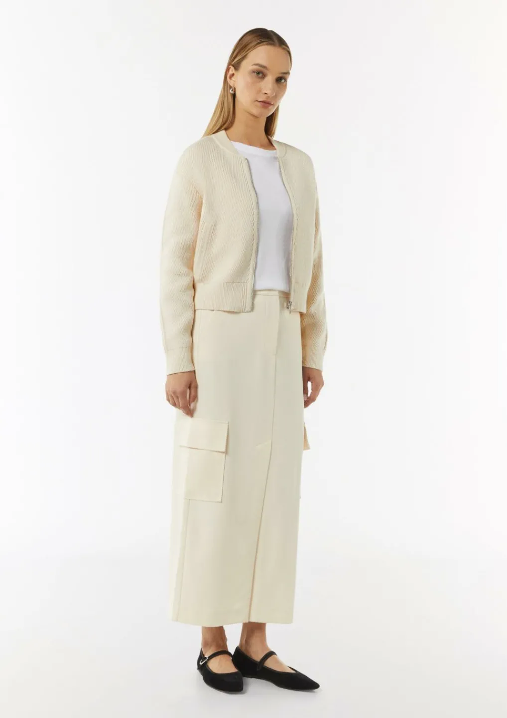 Kurze Strickjacke mit Eingrifftaschen-Comma Outlet
