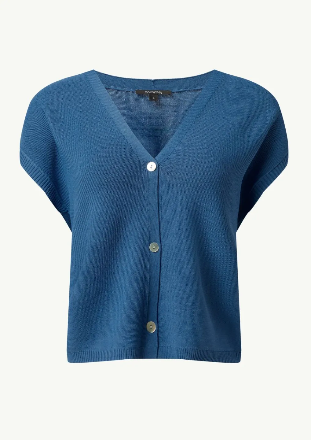 Kurze Strickjacke mit V-Ausschnitt-Comma New