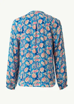 Langarmbluse mit All-over-Print-Comma Outlet