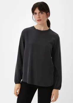 Langarmshirt aus fließendem Modal-Comma Outlet