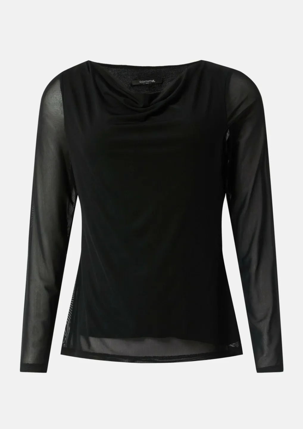 Langarmshirt aus Mesh im Slim Fit-Comma Clearance