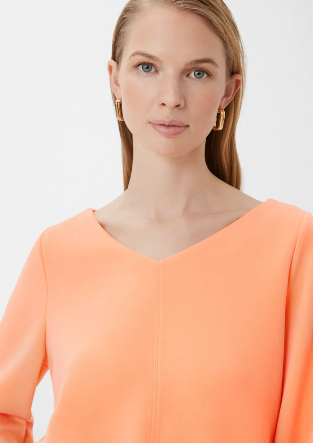 Langarmshirt aus weichem Scuba-Comma Online