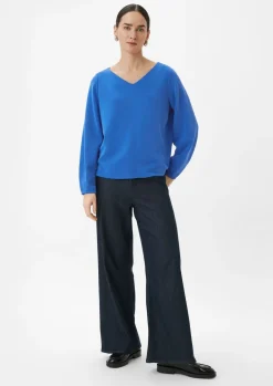 Langarmshirt aus weichem Scuba-Comma Online