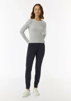 Langarmshirt mit gestrickten Streifen aus Glitzergarn-Comma Outlet
